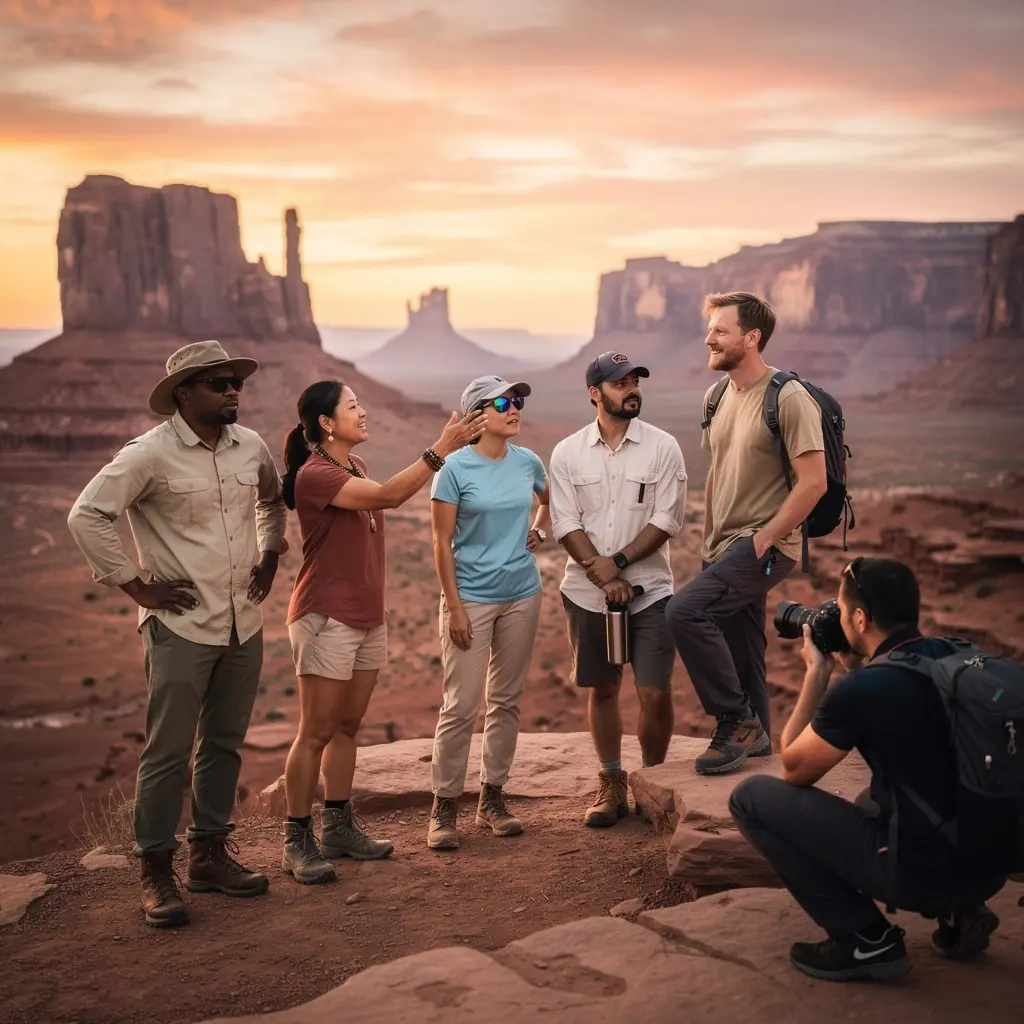 Крупным планом скальные образования с яркими цветами в солнечном свете.