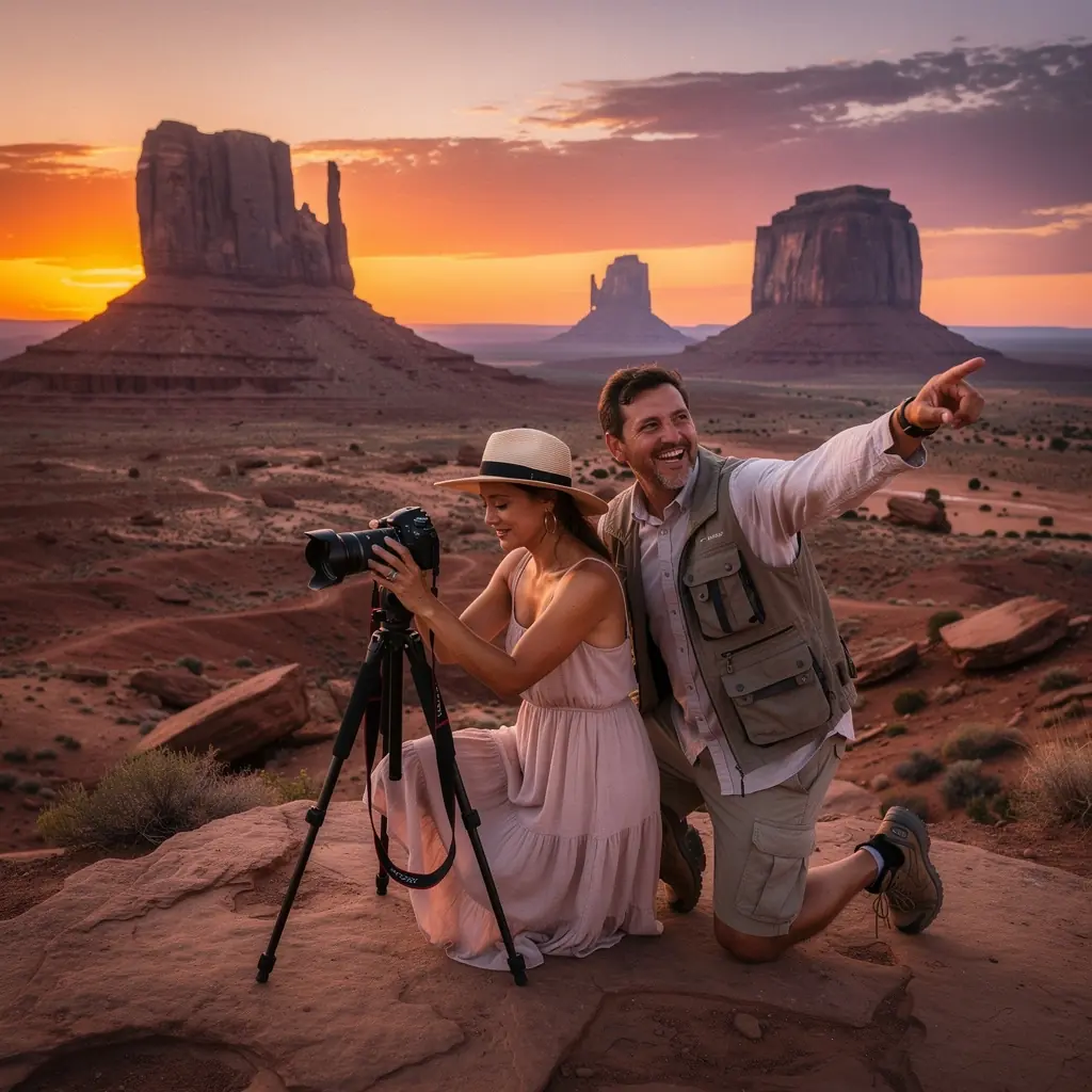 Туристы, наслаждающиеся красотой природы во время экскурсии на джипе.